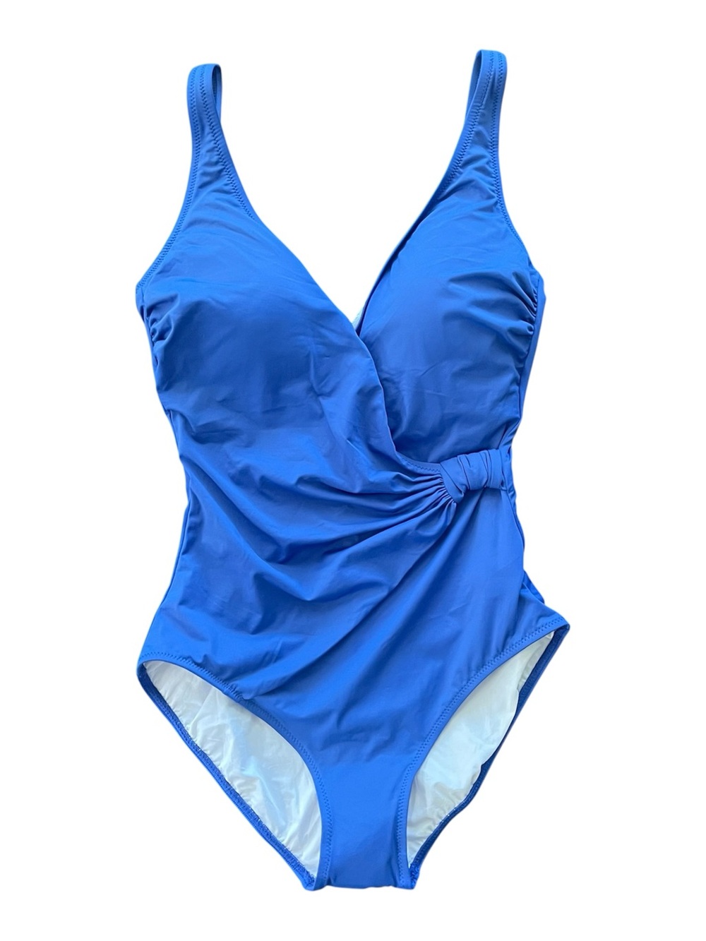 Gottex Royal Blue One-Piece Swimsuit with Side Knot Size 10